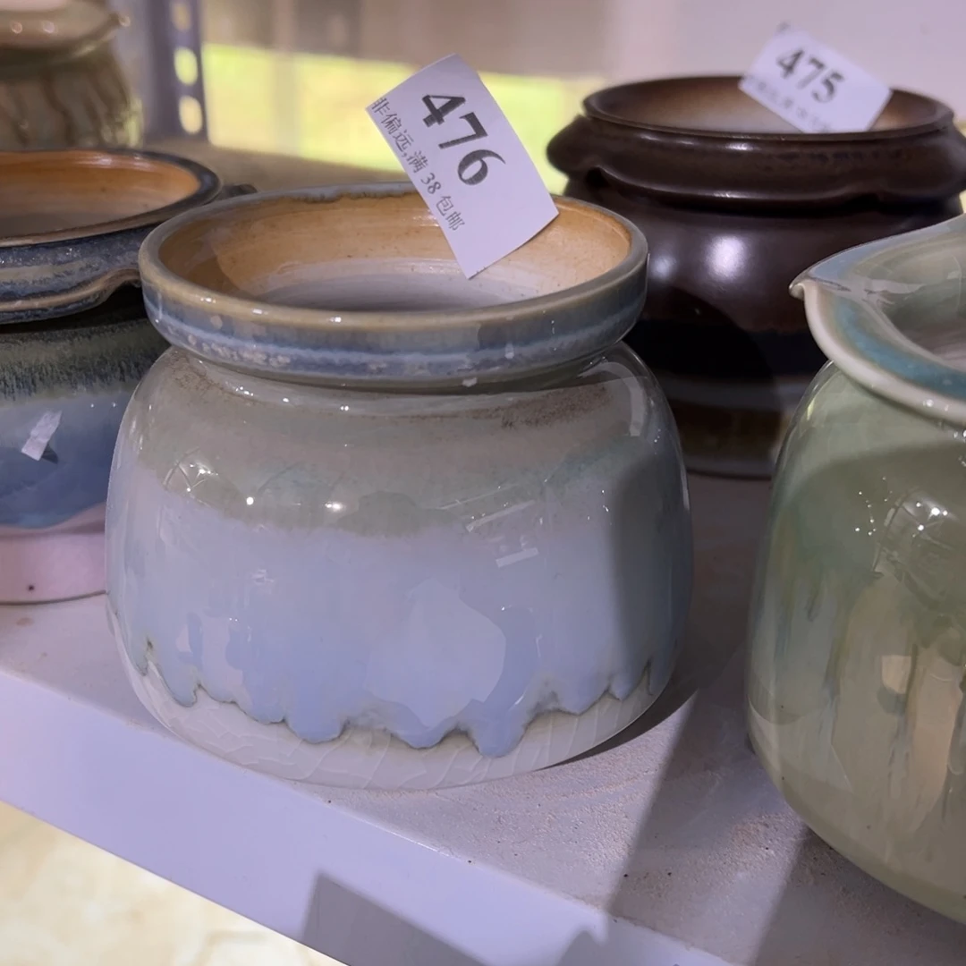 陶瓷口7高8.5 景德镇手工花盆