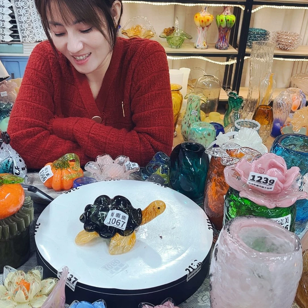 1067龟 家悦琉璃工艺品瑕