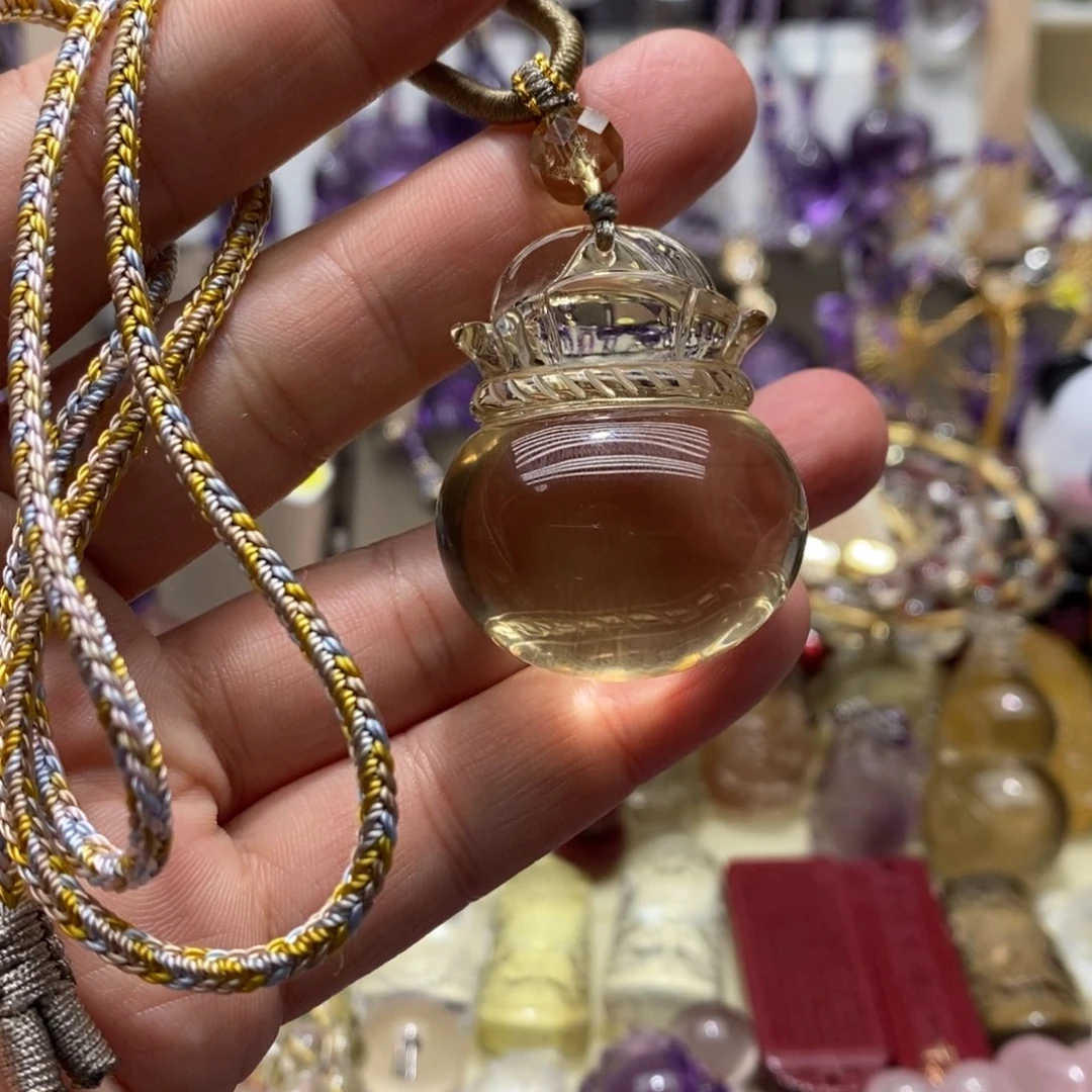 未镶嵌黄晶吊坠(赠链)钱袋子吊坠