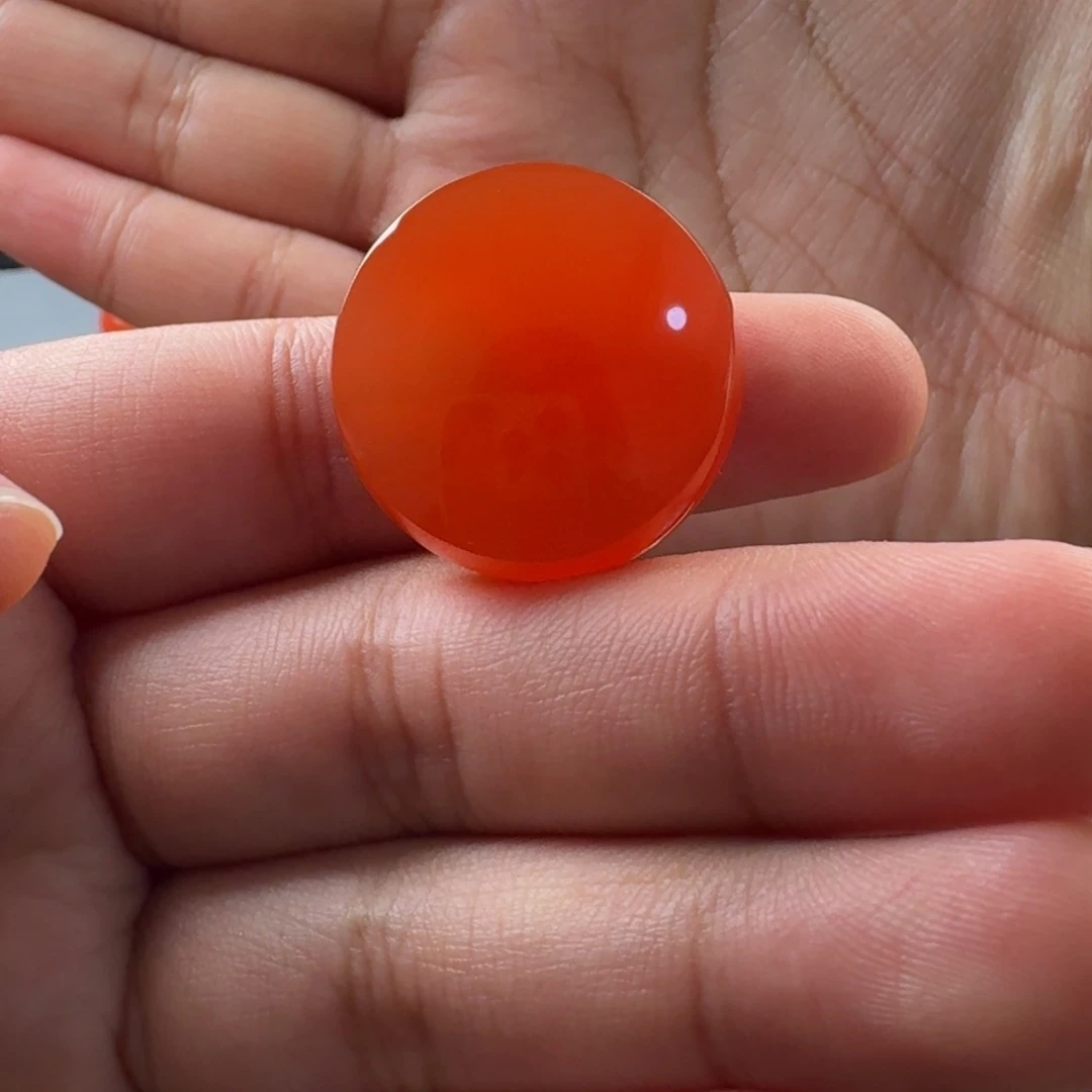 南红玛瑙未镶嵌圆牌25.2mm