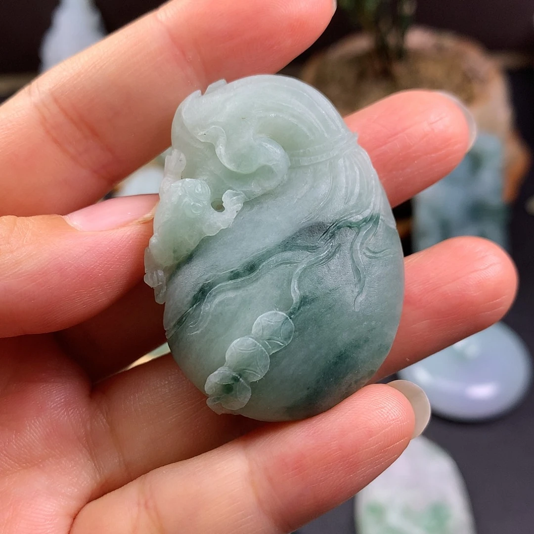 定制翡翠未镶嵌钱袋