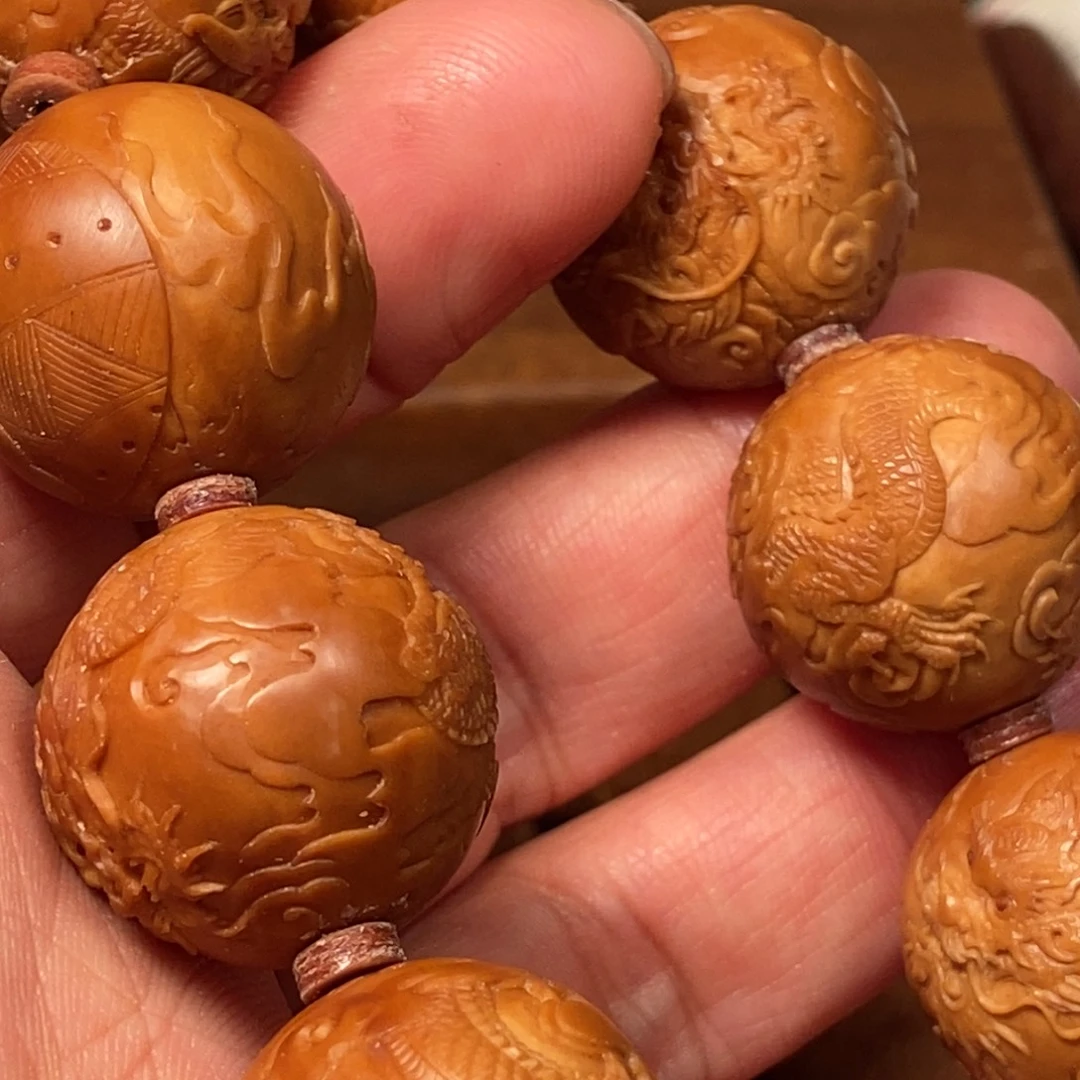 欢***.橄榄核手串/手链2.2正圆龙