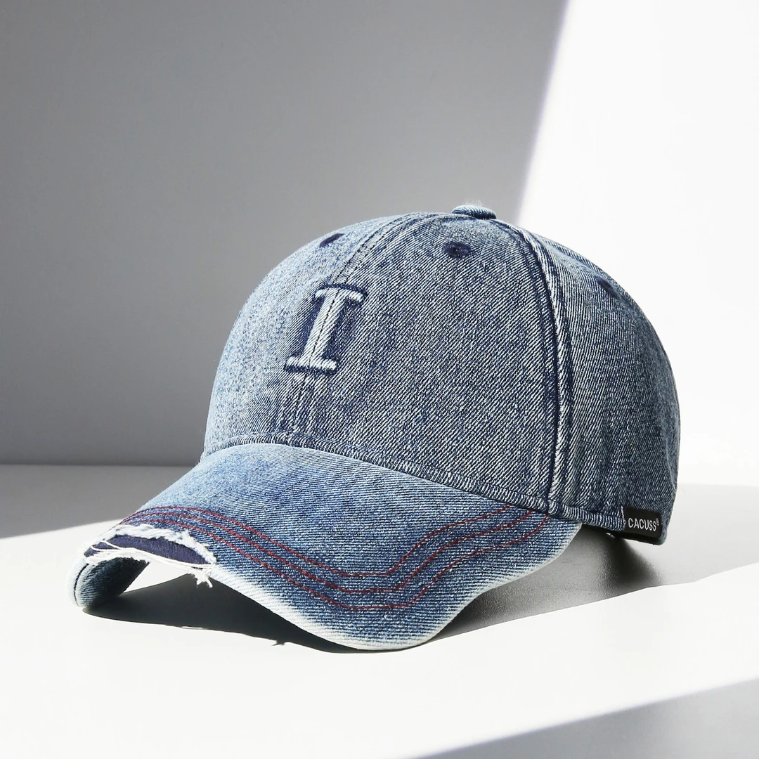 【Cacuss】软顶牛仔男女棒球帽水洗复古显脸帽子百搭遮阳鸭舌帽潮