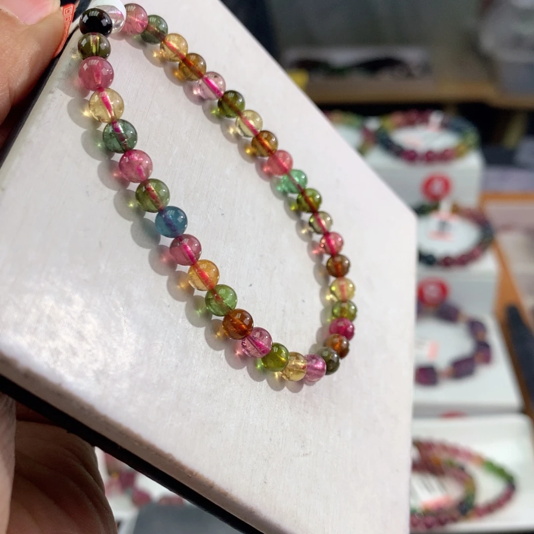 手链未镶嵌碧玺   5mm。