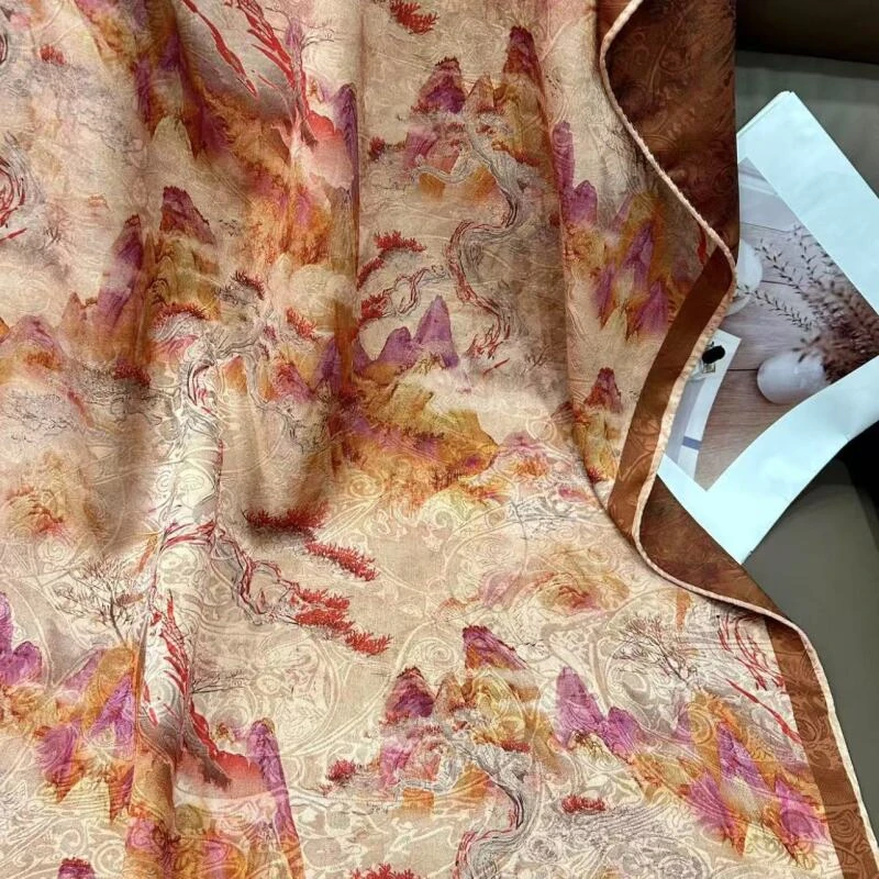 【 火焰之心】Z50 高级感气质网红打卡必备丝巾围巾 70*180尺寸