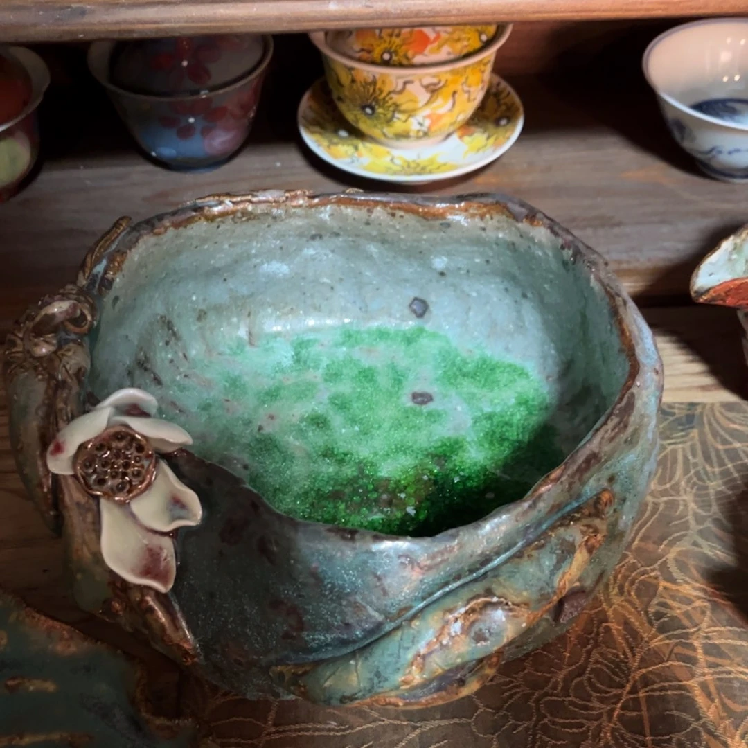 杯柴烧手工手绘陶瓷