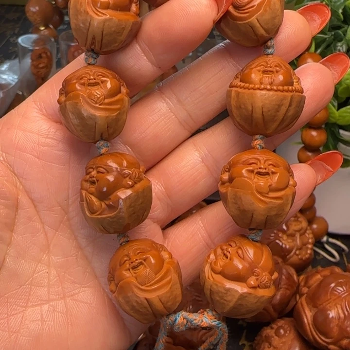 橄榄核手串/手链包衣财神