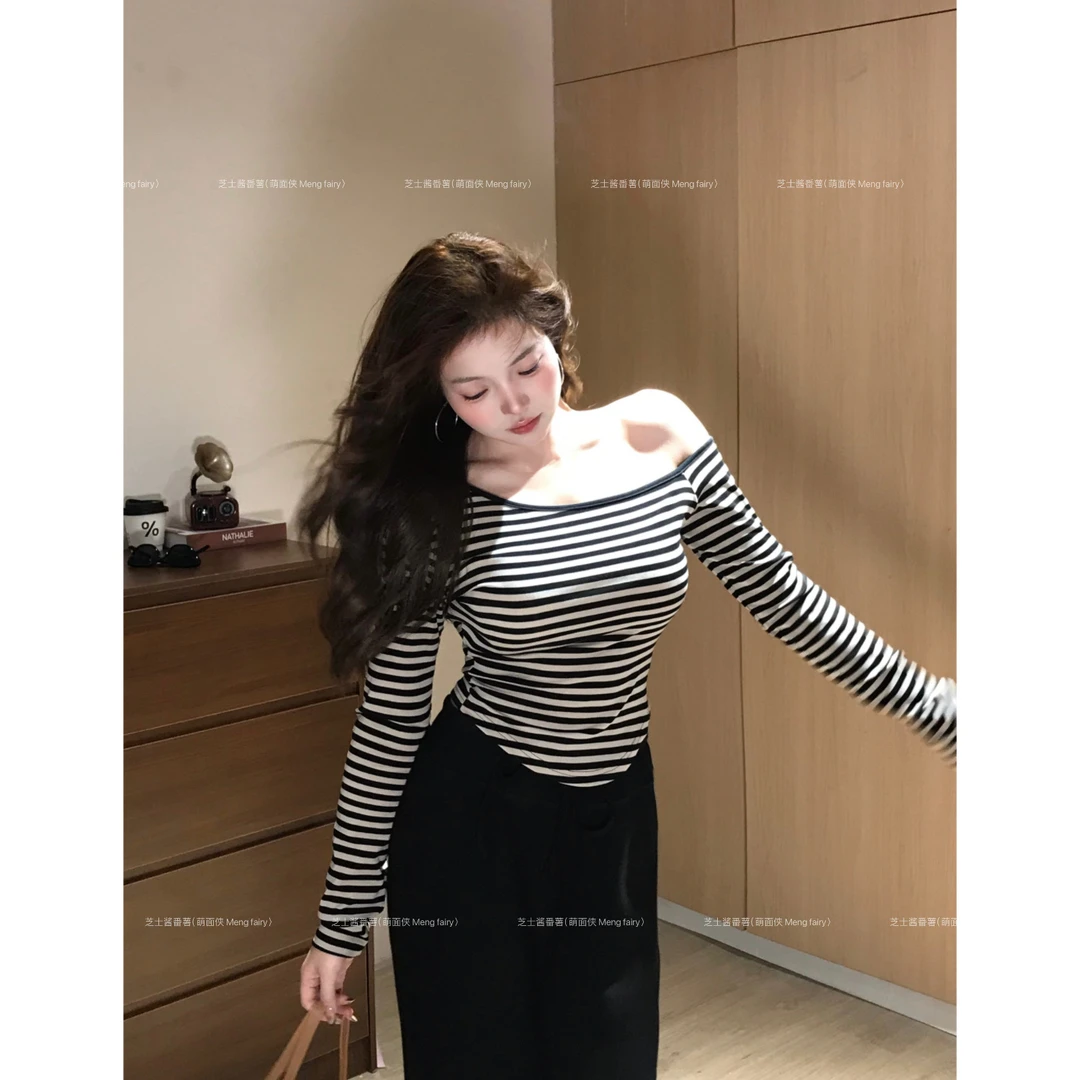 萌面侠芝士 现货【条纹定律】95莱赛尔上衣出游服装女5780流光风