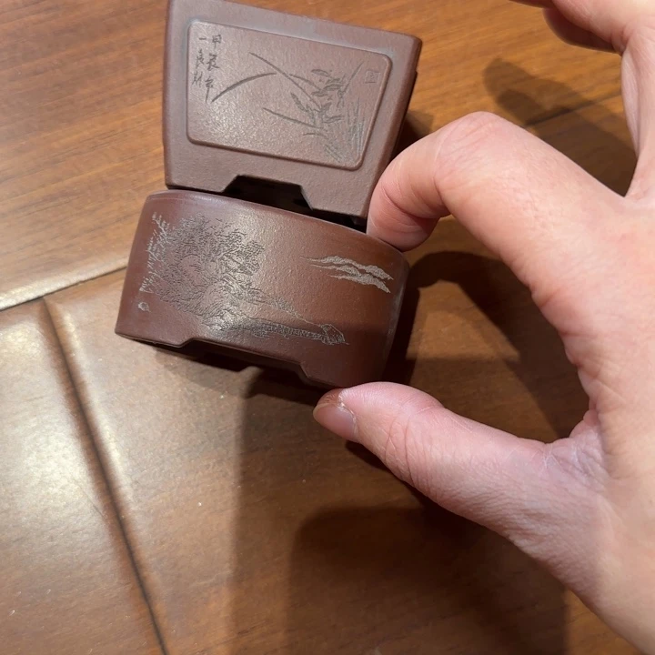 紫砂花盆青半手工制作