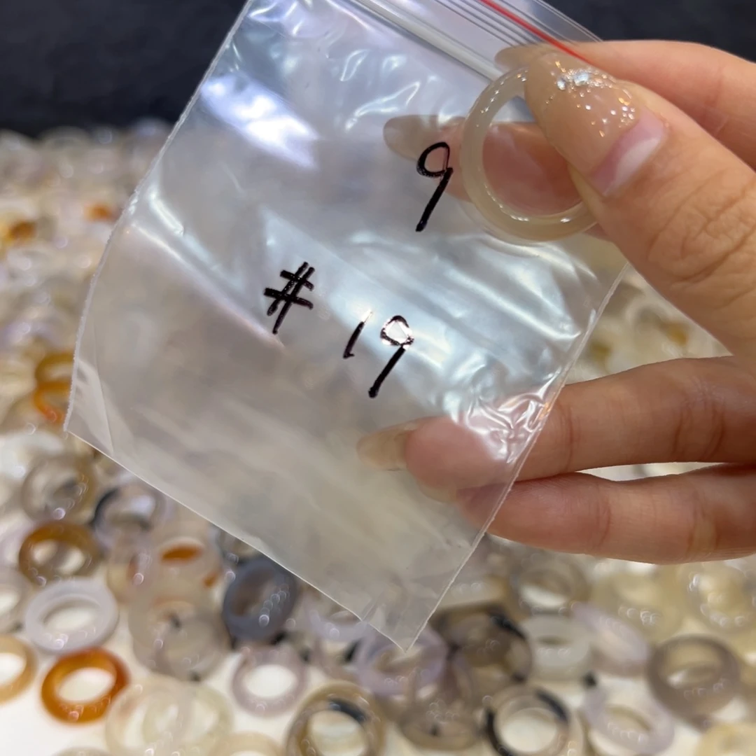 玛瑙/玉髓戒指合金9