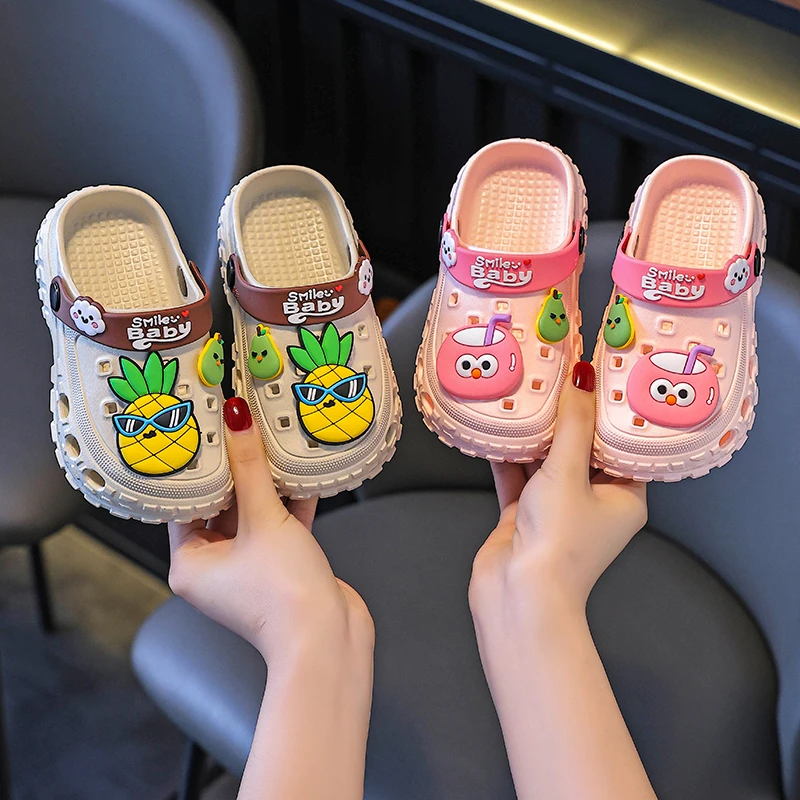 儿童拖鞋夏季卡通居家防滑包头凉拖软底厚底男童亲子外穿凉拖鞋女