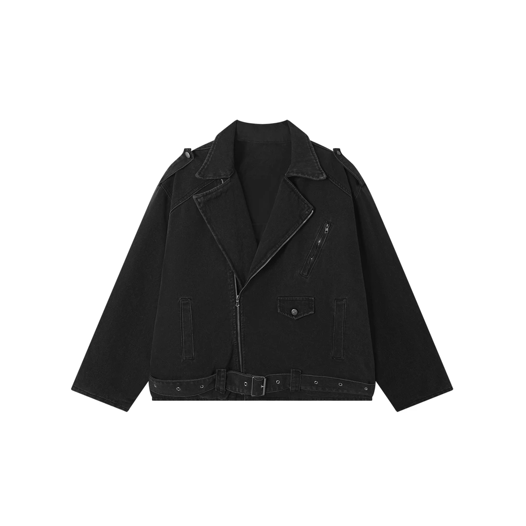IAMCPLUS 2025AW 阔型放大版机车牛仔棉服外套