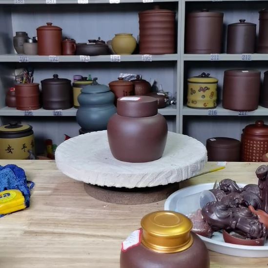 茶叶罐紫砂三两装素面老紫泥