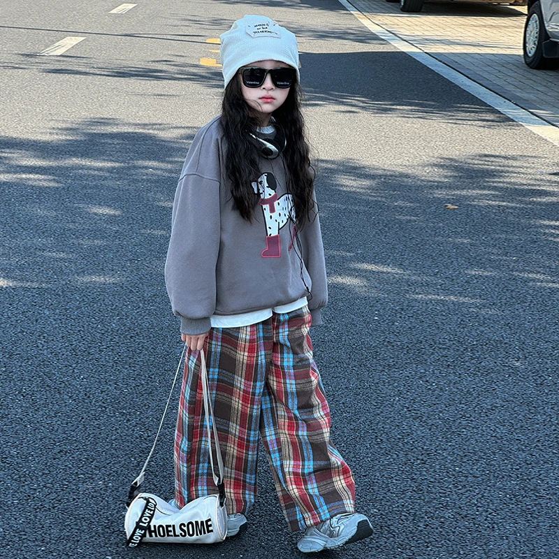 女童卫衣春秋款2025新款女大童洋气潮酷上衣儿童秋装洋气时髦衣服