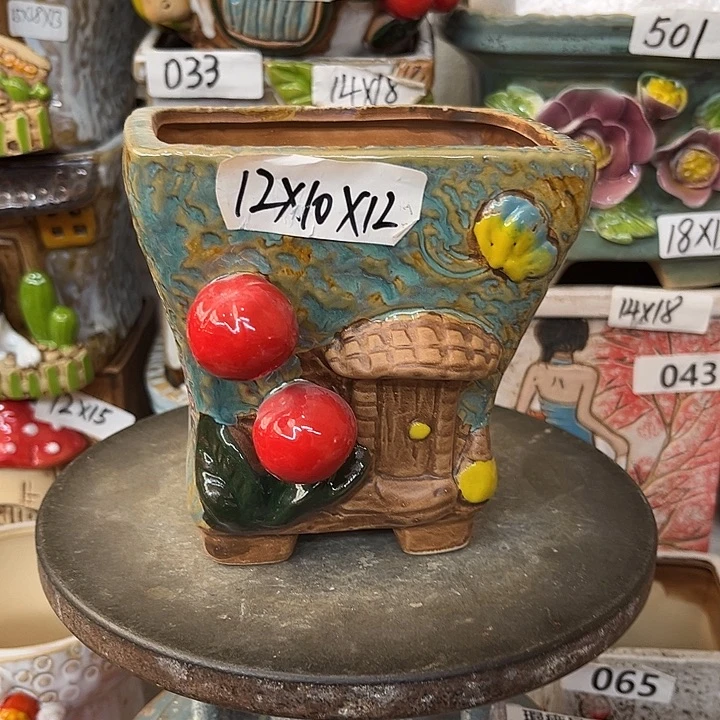 粗陶材质多肉花盆