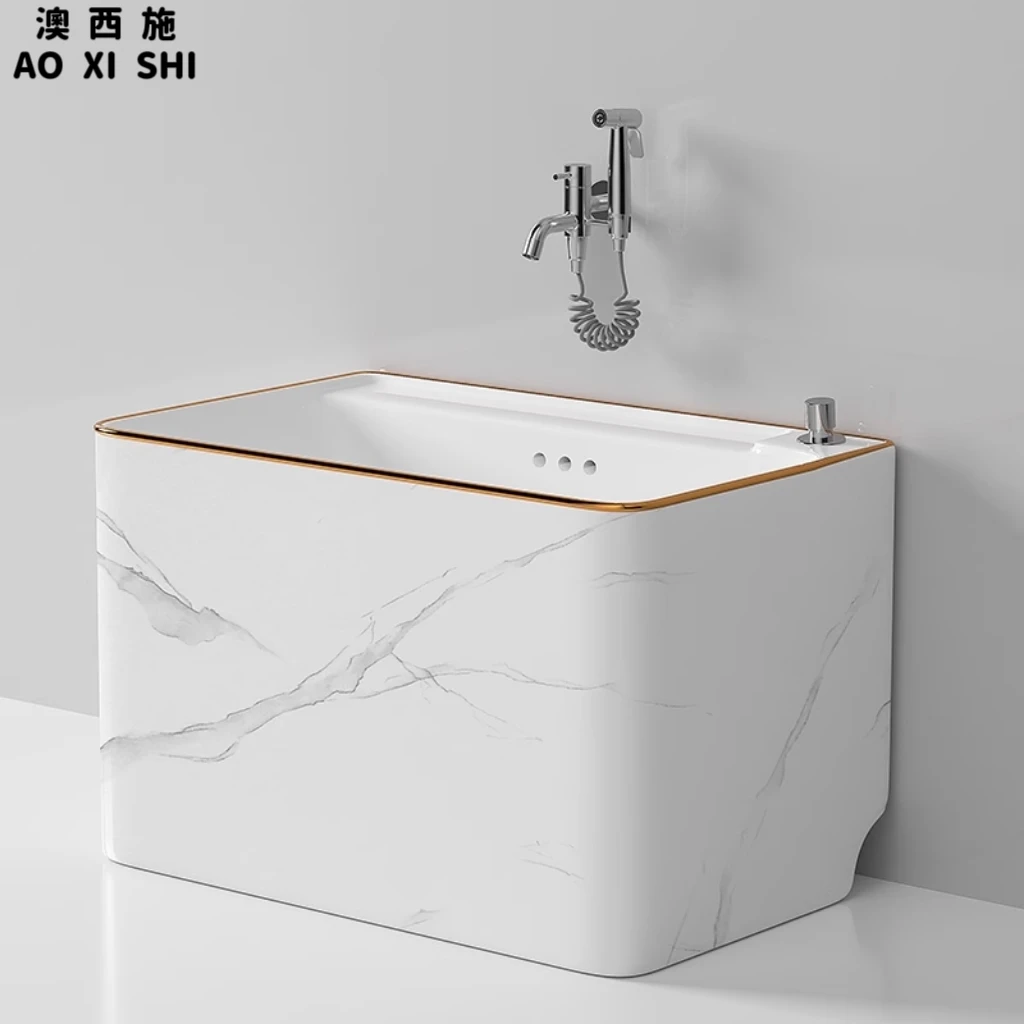 澳西施拖把池家用阳台大号拖把盆卫生间墩布池盆石纹拖布池落地式