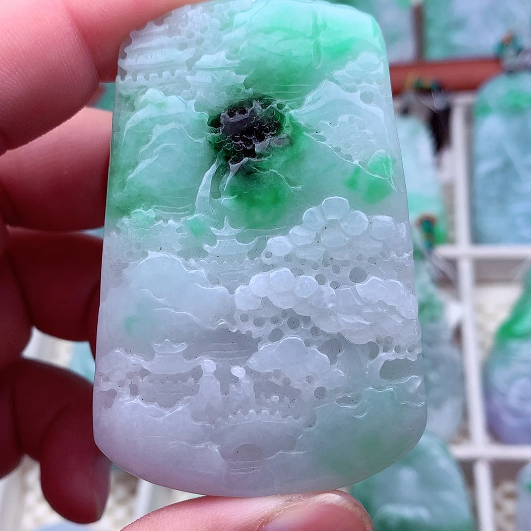 翡翠未镶嵌吊坠(不含链)