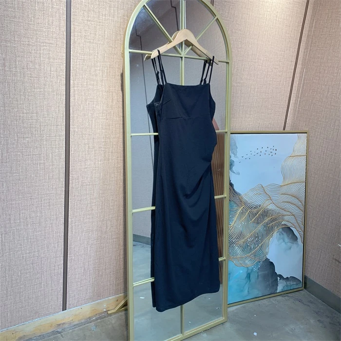 K401黑色孕妇吊带裙M110L120(产后）