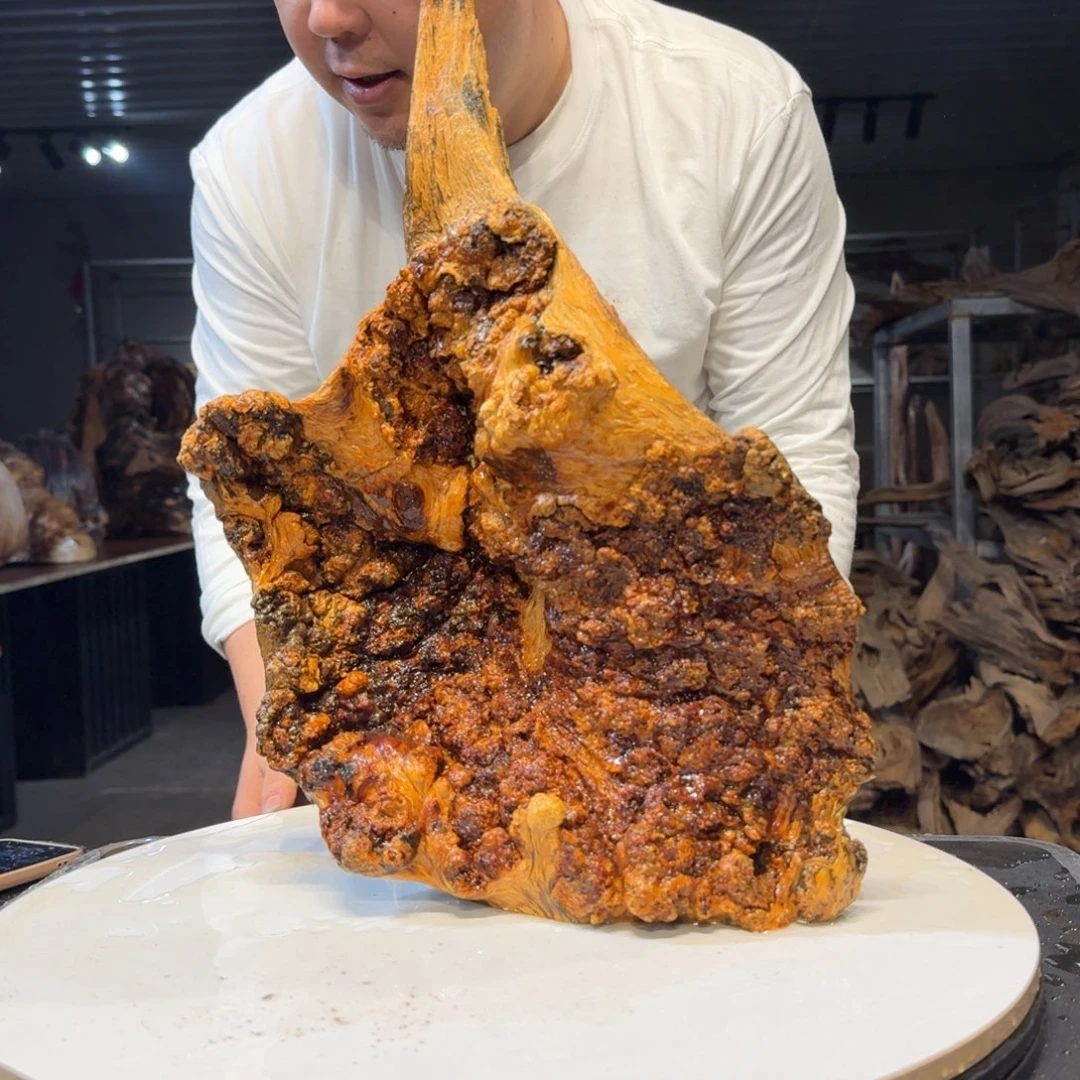 木面****开王一刀琥珀木82