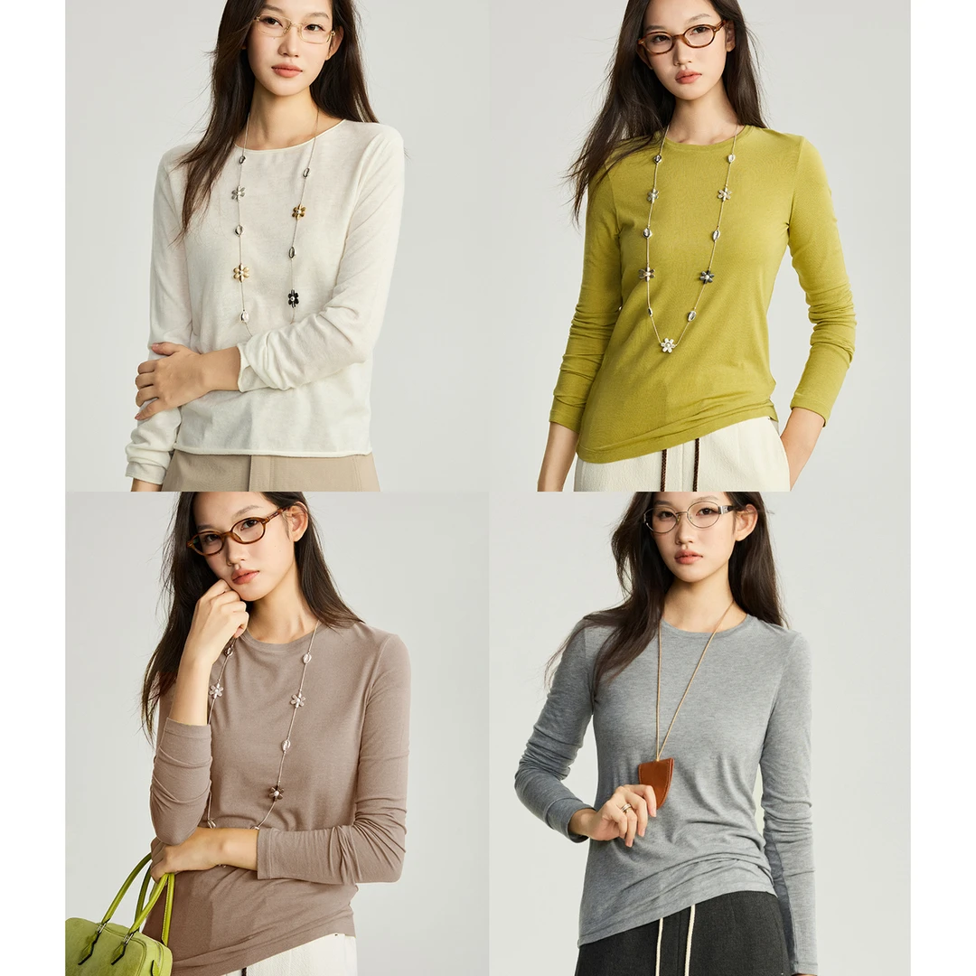 【云感叠搭T】亢菌莫代尔女装T恤FX3TX0949-A