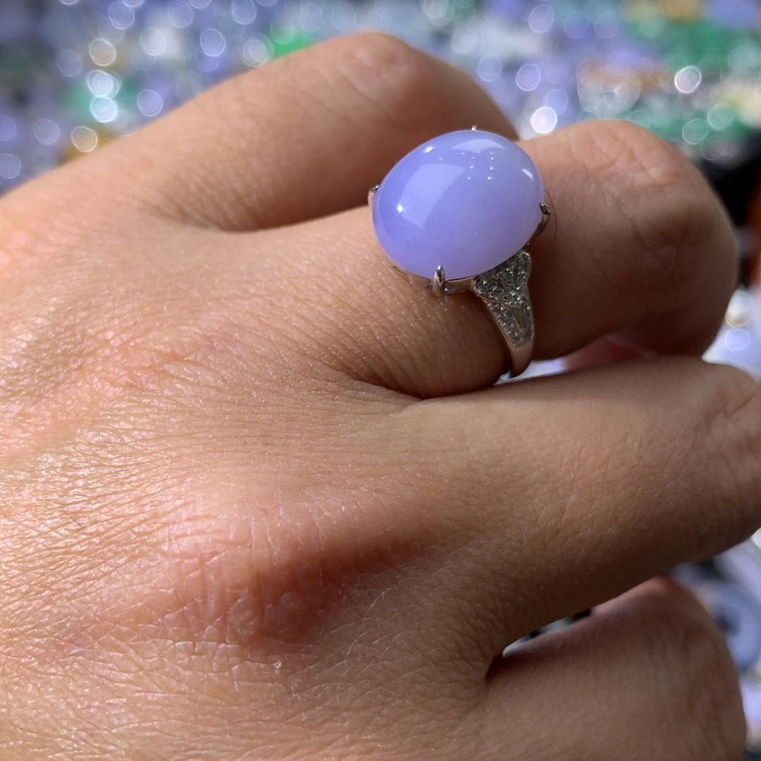 翡翠戒指18K金镶嵌18k金镶嵌