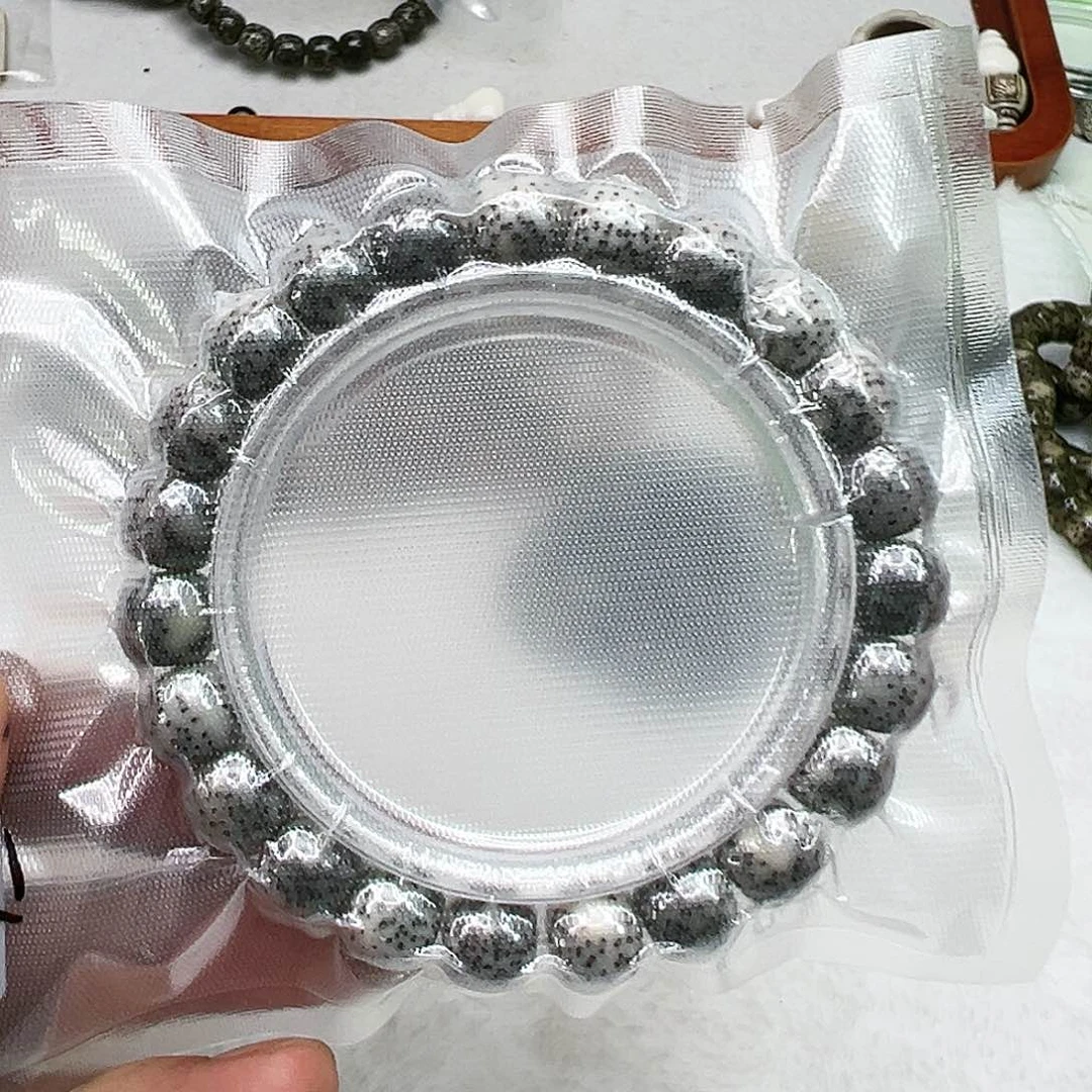 星月菩提手串87高端黑冰石玉星月菩提单圈10