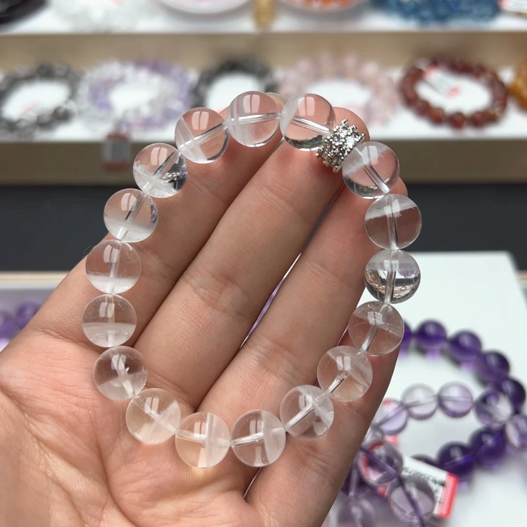 水晶手链未镶嵌白幽灵聚宝盆