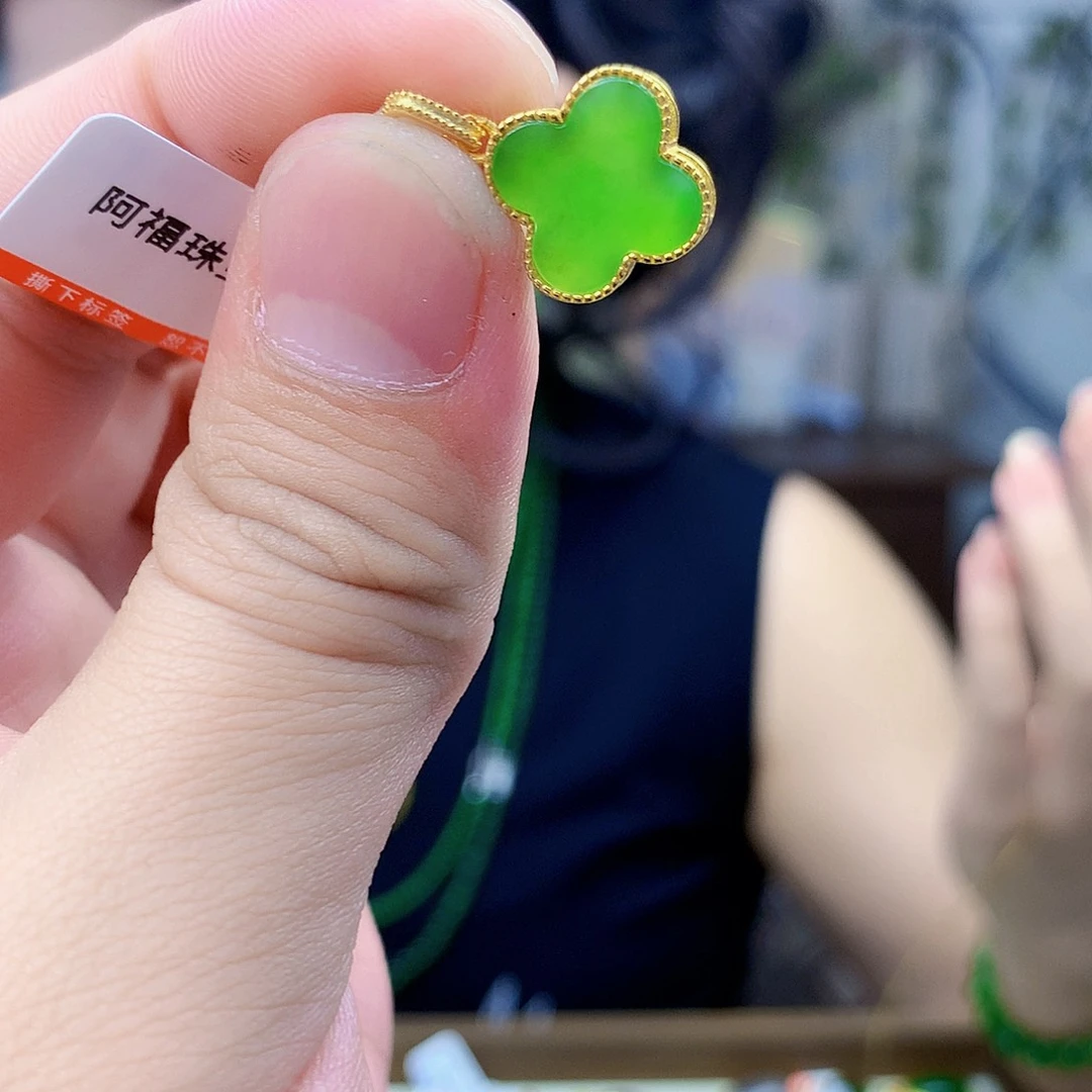 和田玉（碧玉）银S925镶嵌吊坠(不含链)吊坠