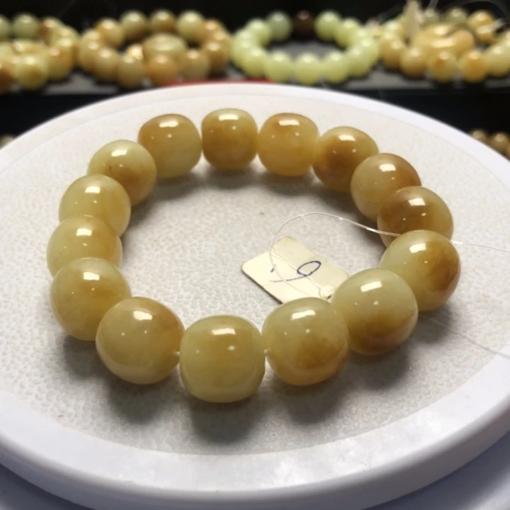 和田玉手串未镶嵌卡14