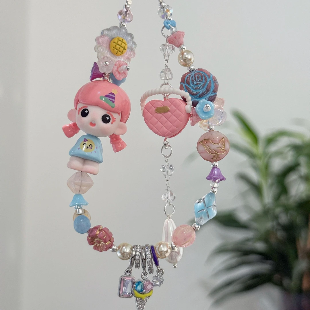 倒倒萌粒手机链提溜