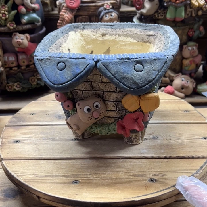 嘻哈多肉花盆百搭