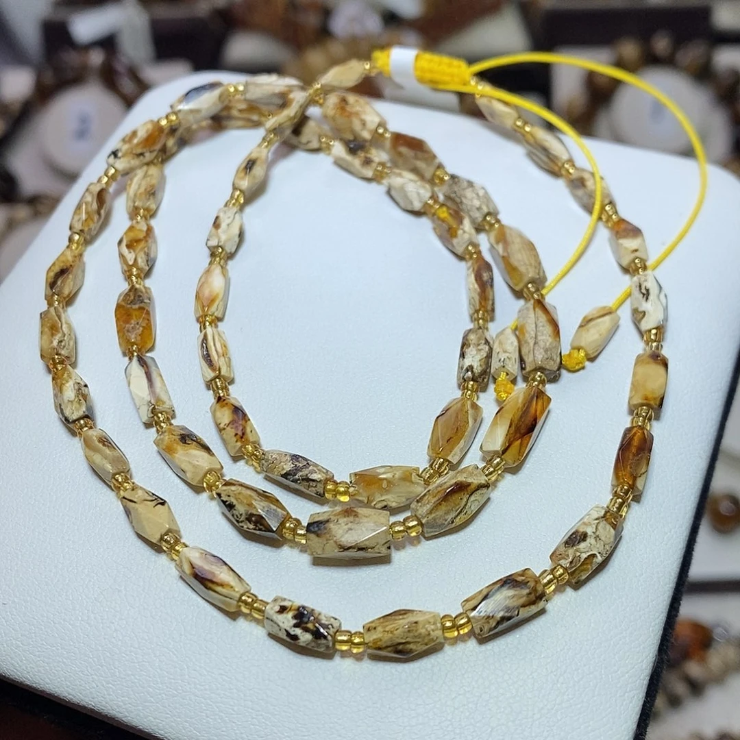 琥珀未镶嵌裸石精工八棱