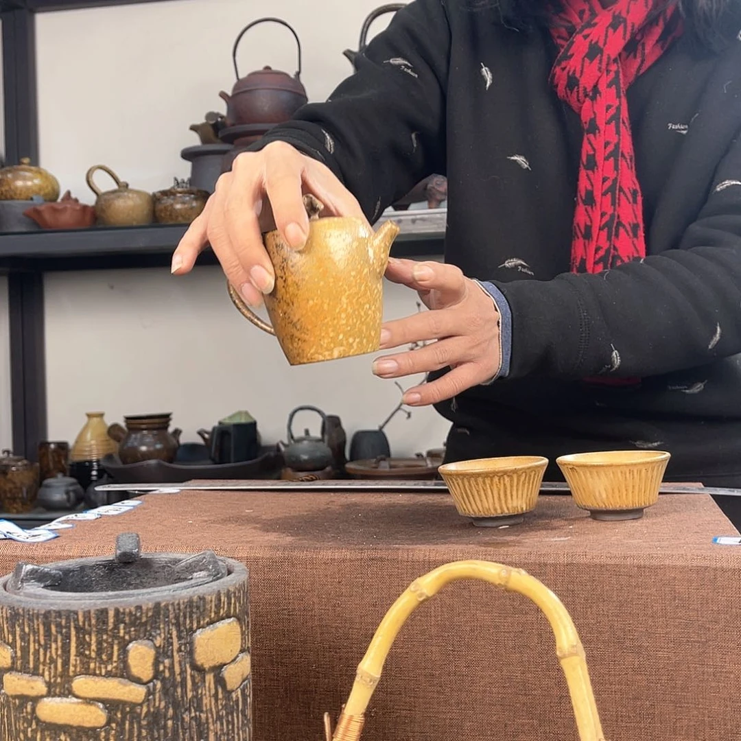 紫泥茶壶紫砂粗陶茶器