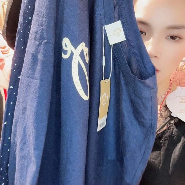 三醋酯纤维119米女睡衣套装深兰L-85-108斤