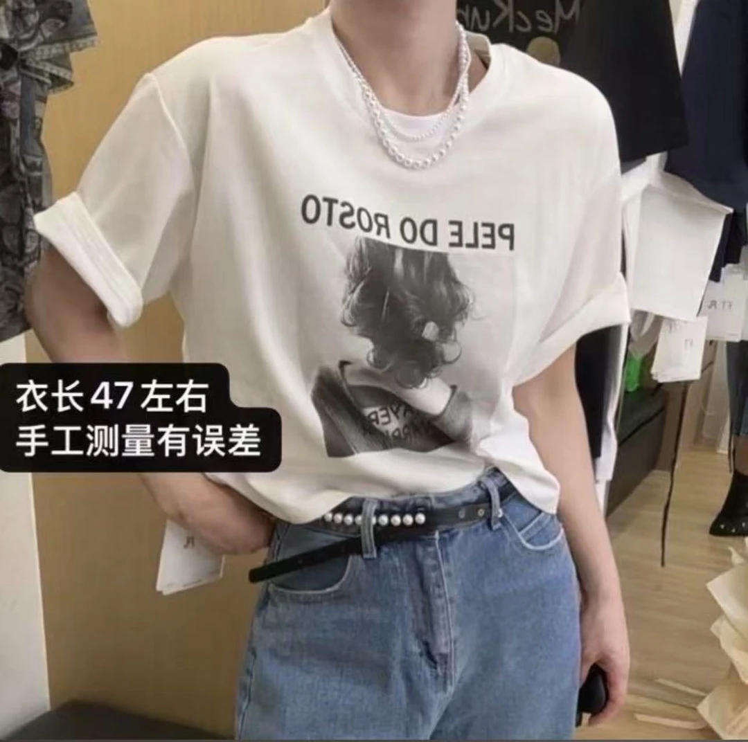 2982夏季新款宽松显瘦印花短袖T恤