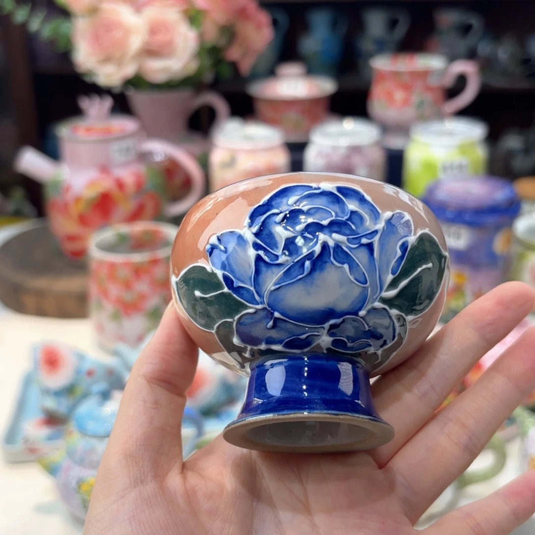 景德镇手绘高温釉下彩陶瓷茶具
