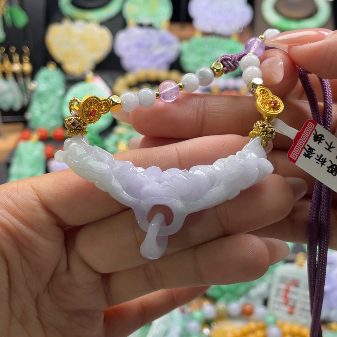 翡翠未镶嵌颈饰代编织