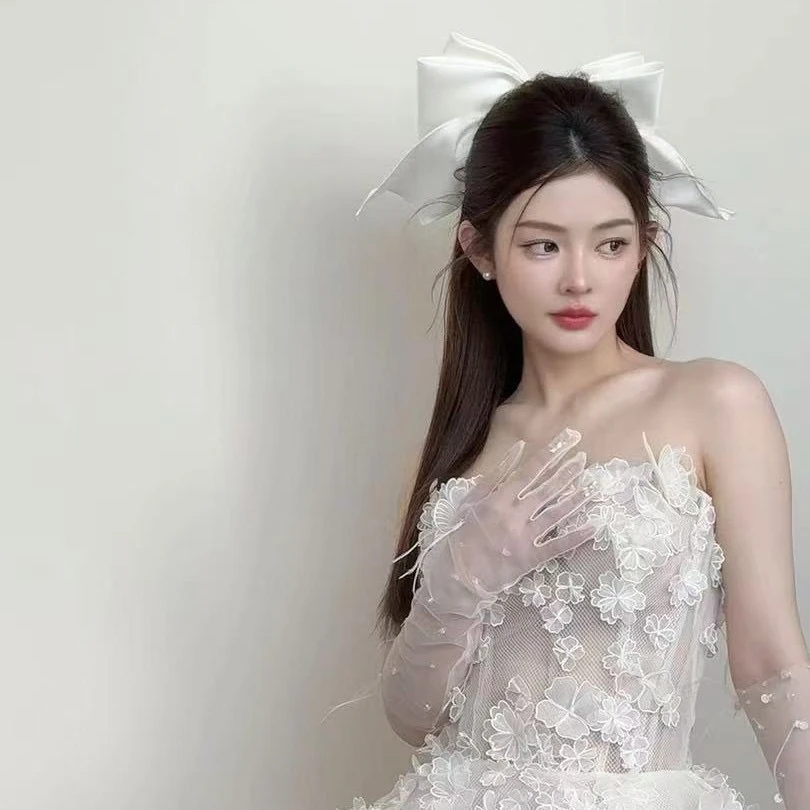 沁心新款三层蝴蝶结新娘头饰