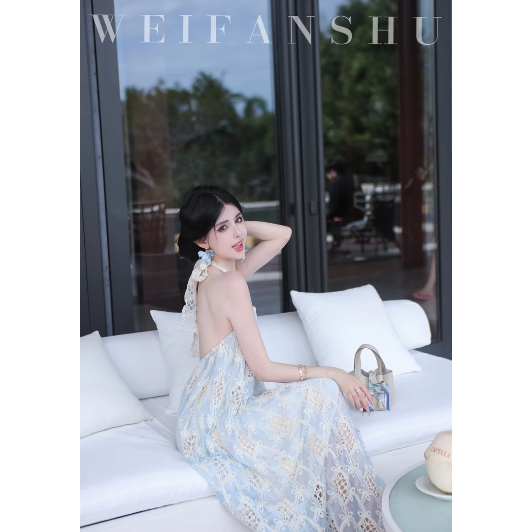 WEIFANSHU/魏凡舒【幻境若梦】春夏新款度假风仙气连衣裙&上衣&短裤