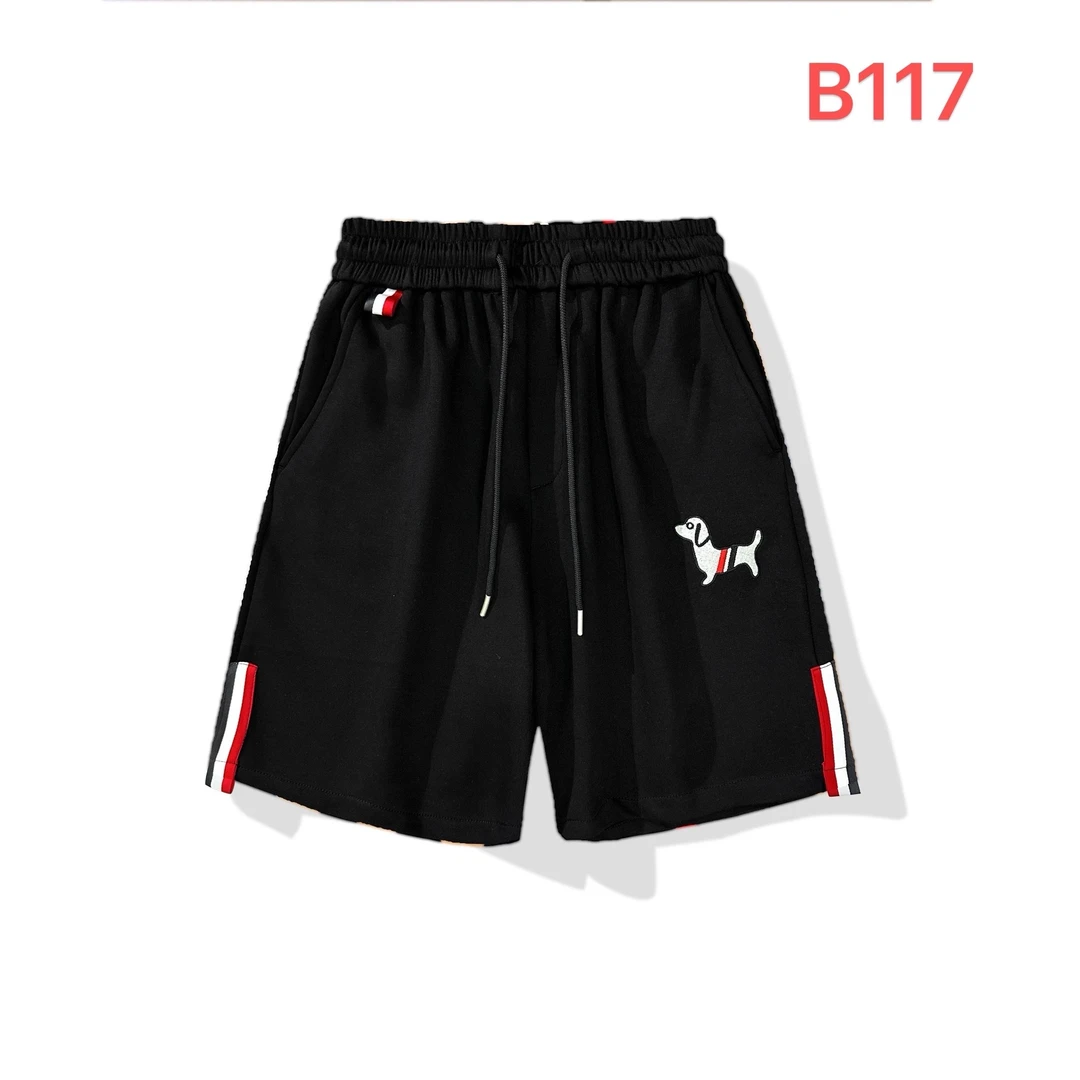 B117 夏季简约刺绣短裤潮流时尚休闲百搭四分裤