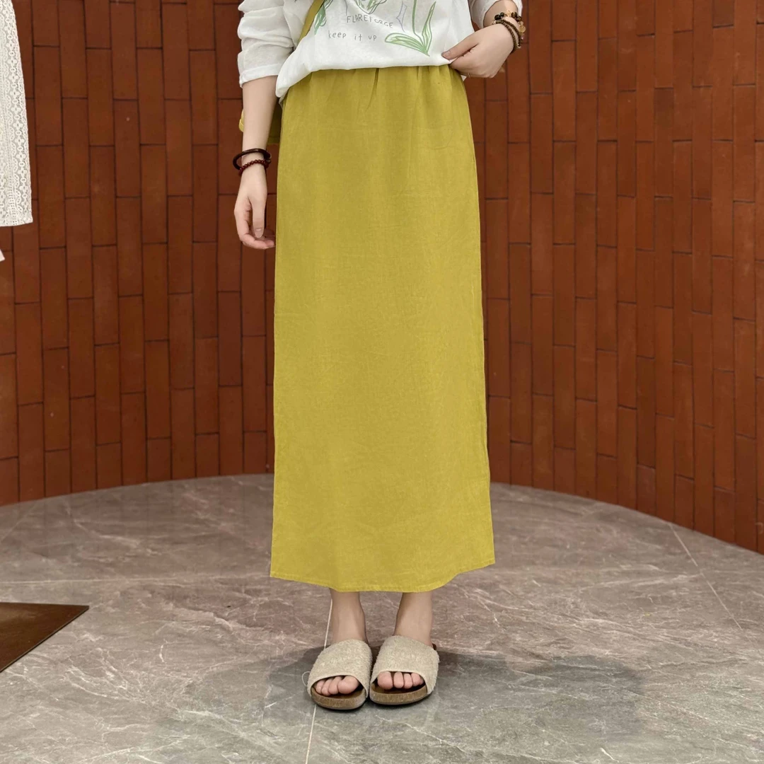 宿慕SUMU 夏季百搭半身裙2025新款5-23经典百搭舒适显瘦半身裙938