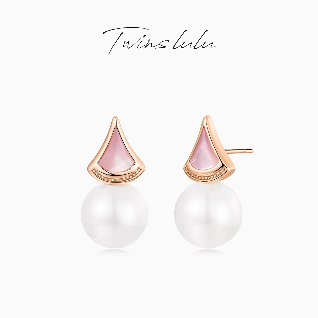 TWINS LULU 镀k金 百搭简约时尚经典气质感小裙子珠珠耳环TSL1727