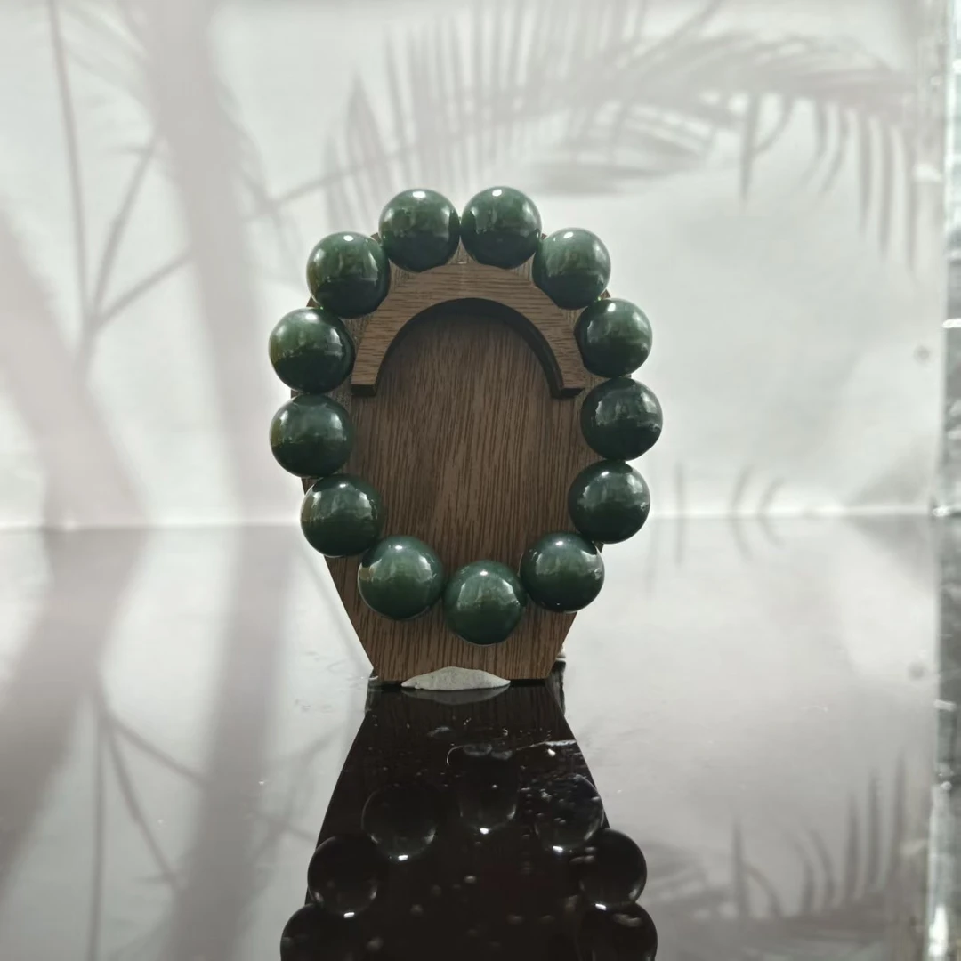 R和田玉圆珠手串（卡18）3369