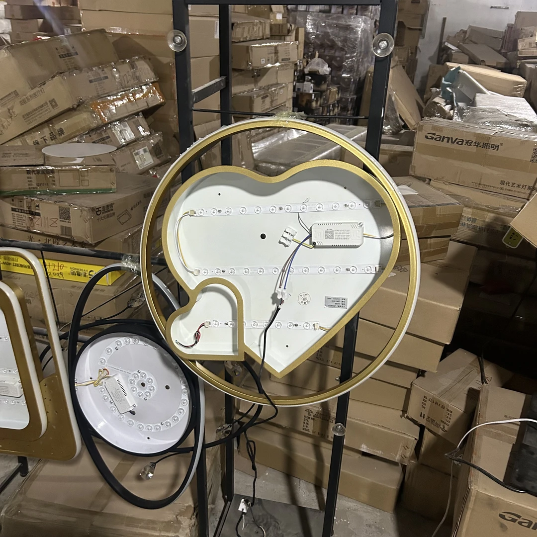YH1038圆50-金-双色#心连心吸顶灯【不包安装】库存尾货（铁二）