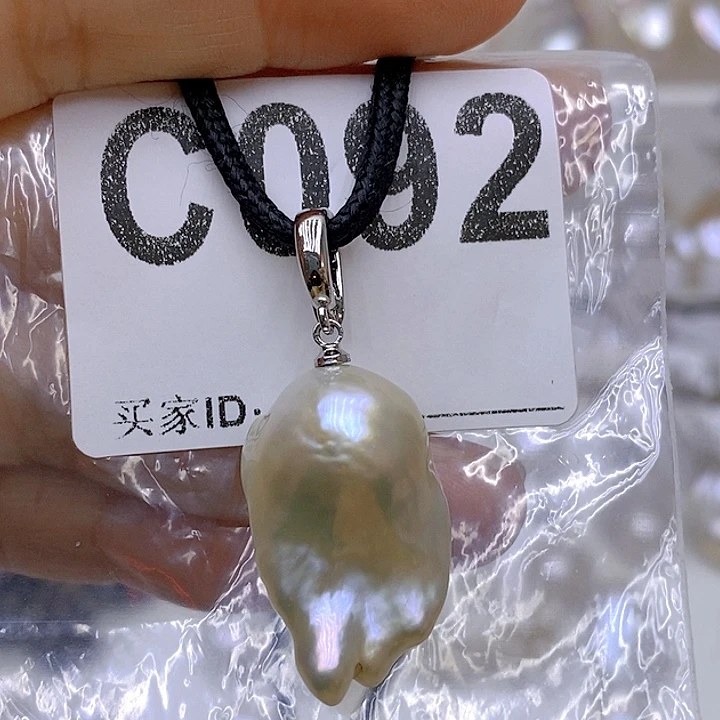 淡水珍珠银S925镶嵌颈饰