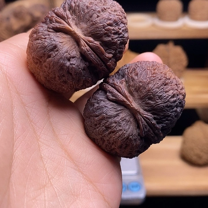 松***恒吊坠文玩核桃狮头元宝42