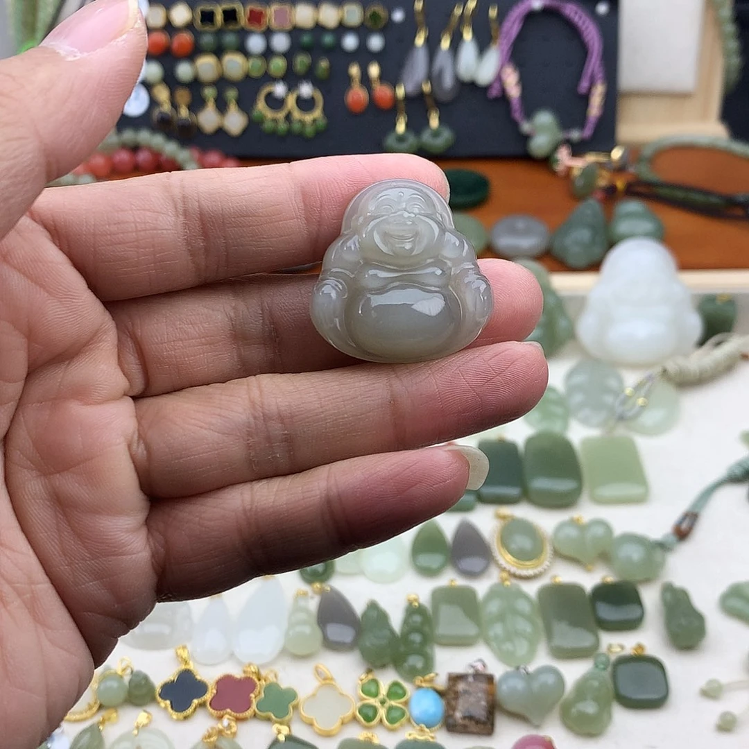 和田玉未镶嵌吊坠(不含链)