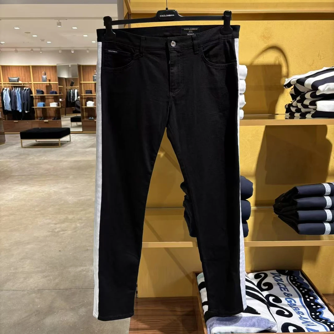 【CC在欧洲】D....G折扣款1号黑色紧身小脚牛仔裤