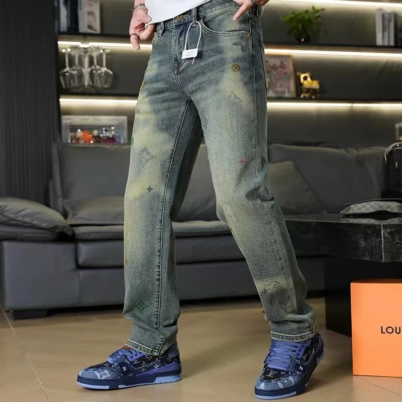 8805夏季新款蓝色时尚休闲水洗牛仔裤