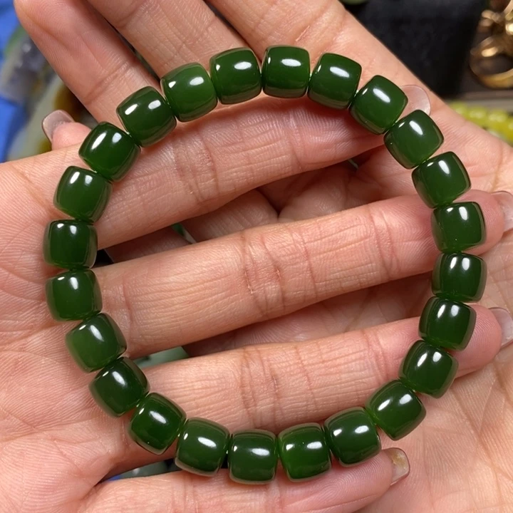 和田玉手串卡9未镶嵌?***秋